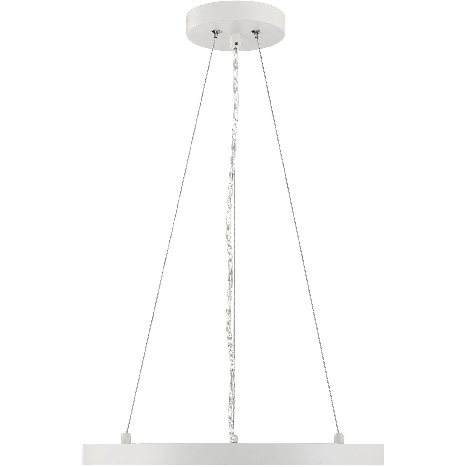 Vantage LED 15 inch White Pendant Ceiling Light, Round